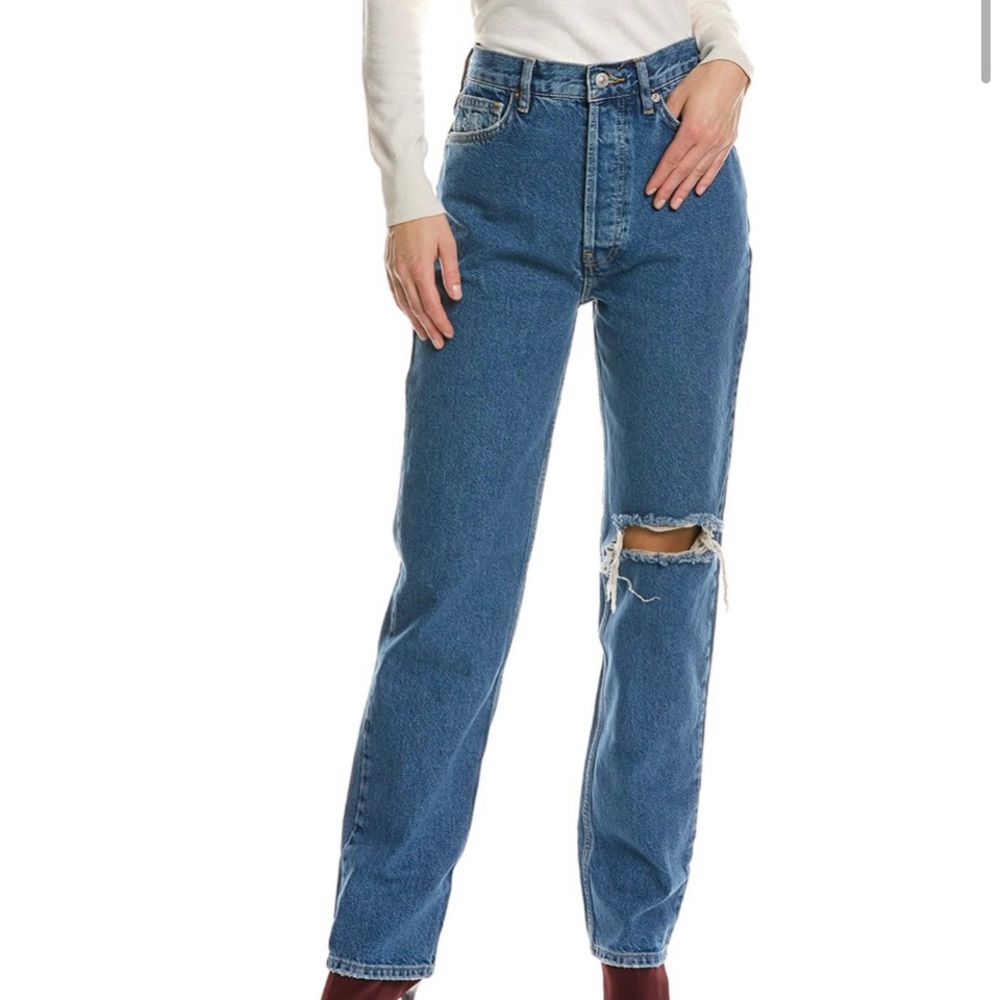 Free People The Lasso High Rise Straight Jeans